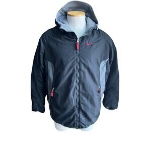 y2k Nike black gray reversible jacket size L